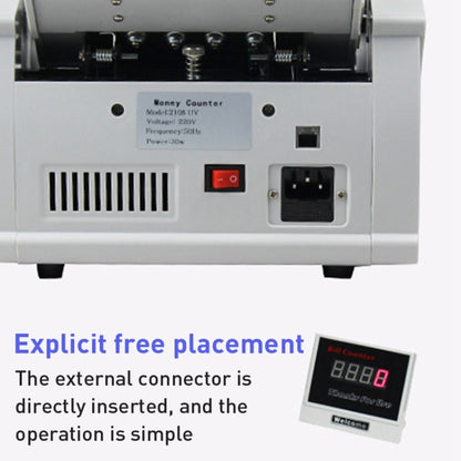 2108UV/IR 220V Multi-Currency Money Counter, Specification: US Plug - Currency Counter by buy2fix | Online Shopping UK | buy2fix