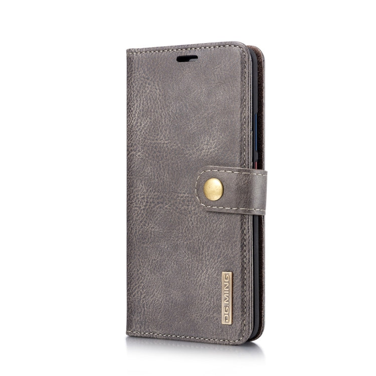 DG.MING Crazy Horse Texture Flip Detachable Magnetic Leather Case for Huawei Mate 20 Pro, with Holder & Card Slots & Wallet (Grey) - Huawei Cases by DG.MING | Online Shopping UK | buy2fix