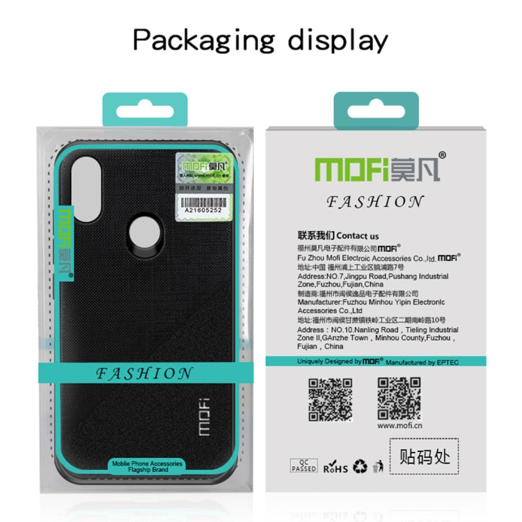 MOFI Shockproof TPU + PC + Cloth Pasted Case for Huawei Mate 20 X(Blue) - Huawei Cases by MOFI | Online Shopping UK | buy2fix