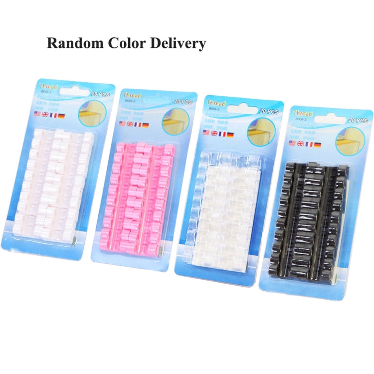 5 Packs / 100pcs Cable Fixed Clip Wire Organizer with Adhesive Random Color Delivery - Cable Ties & Organizers by buy2fix | Online Shopping UK | buy2fix
