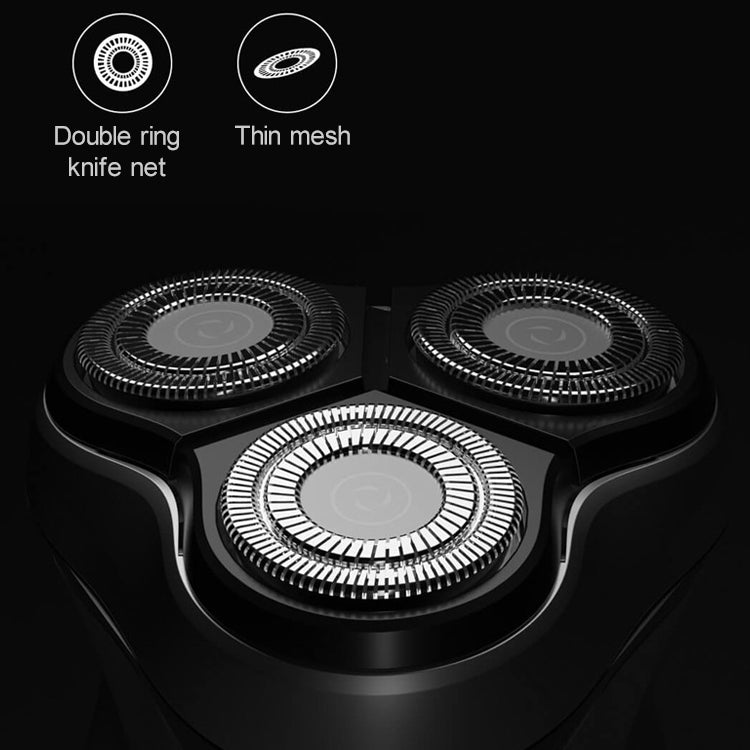 Original Xiaomi ENCHEN Water Proof Triple Rotary Double Ring Blade Shaving Head Electric Rechargeable Shaver For Men(Silver) - Electric Shavers by Xiaomi | Online Shopping UK | buy2fix