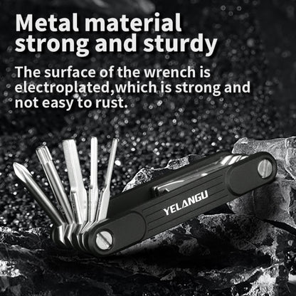 YELANGU 10 in 1 Multifunctional Wrench Screwdriver Tool - Hex Key & Spanner by YELANGU | Online Shopping UK | buy2fix