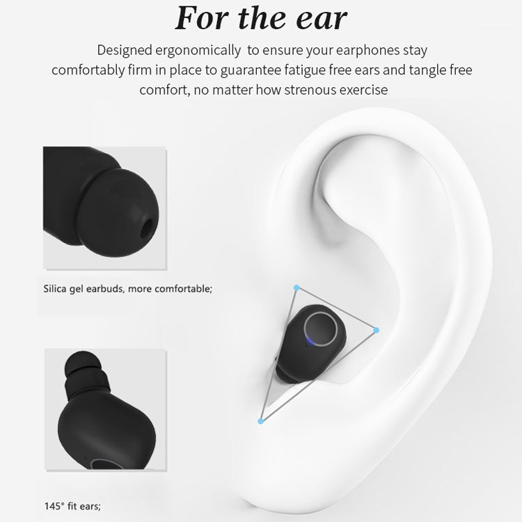 Q1 TWS Bluetooth 5.0 Binaural Stereo Wireless Sports Bluetooth Earphone(Black) - TWS Earphone by buy2fix | Online Shopping UK | buy2fix