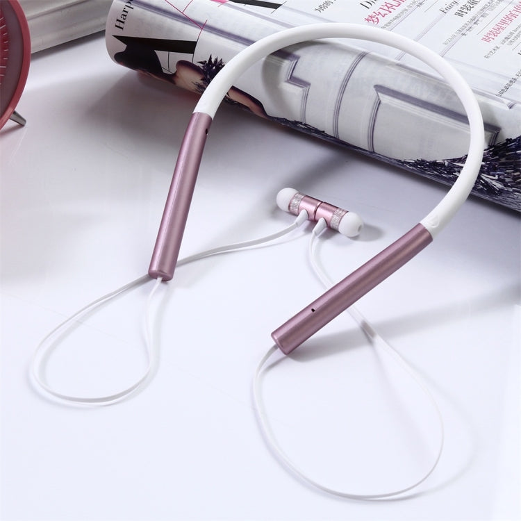 BT-790 Bluetooth 4.2 Hanging Neck Design Bluetooth Headset, Support Music Play & Switching & Volume Control & Answer(Rose Gold) - Neck-mounted Earphone by buy2fix | Online Shopping UK | buy2fix