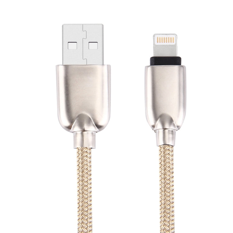 1m Woven 108 Copper Cores 8 Pin to USB Data Sync Charging Cable for iPhone, iPad(Gold) - Normal Style Cable by buy2fix | Online Shopping UK | buy2fix