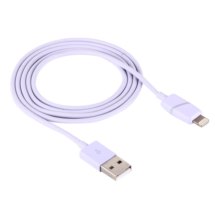 1m Circular Bobbin Gift Box Style 8 Pin to USB Data Sync Cable with Indicator for iPhone, iPad(Purple) - Normal Style Cable by buy2fix | Online Shopping UK | buy2fix