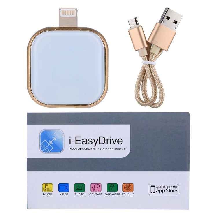 RQW-18S 8 Pin 64GB Multi-functional Flash Disk Drive with USB / Micro USB to Micro USB Cable(Gold) - U Disk & Card Reader by buy2fix | Online Shopping UK | buy2fix