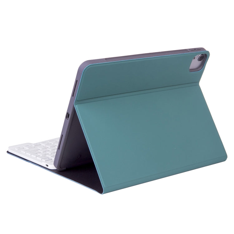 X-11BS Skin Plain Texture Detachable Bluetooth Keyboard Tablet Case for iPad Pro 11 inch 2020 / 2018, with Pen Slot & Backlight (Dark Green) - For iPad Pro by buy2fix | Online Shopping UK | buy2fix