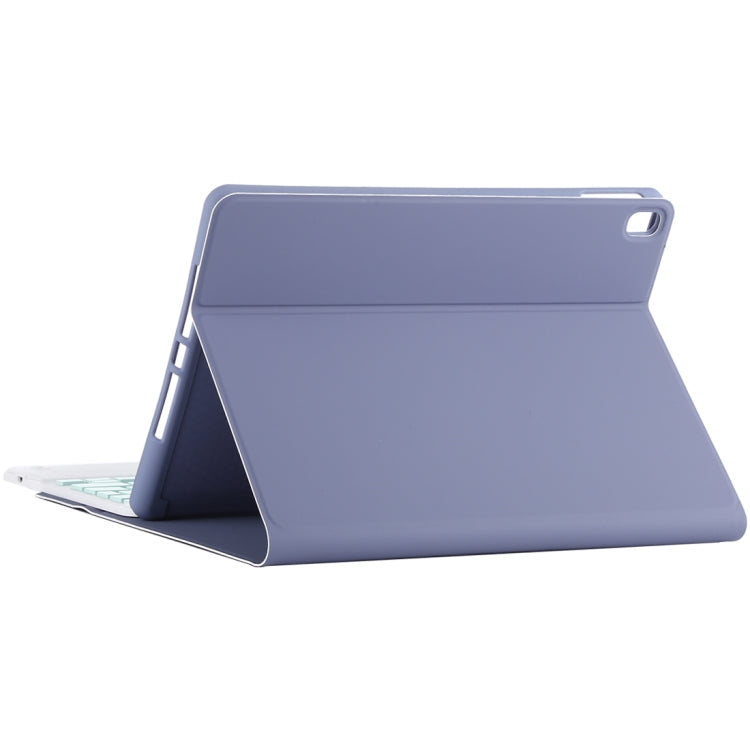 TG-102BC Detachable Bluetooth Green Keyboard + Microfiber Leather Tablet Case for iPad 10.2 inch / iPad Air (2019), with Touch Pad & Pen Slot & Holder (Purple) - For iPad Air by buy2fix | Online Shopping UK | buy2fix