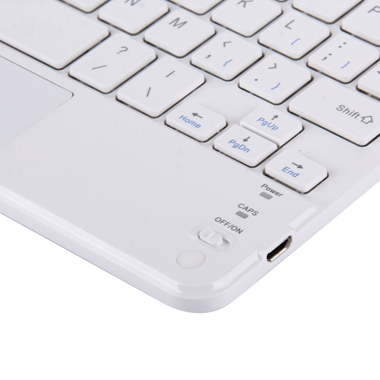 Bluetooth Wireless Keyboard with Touch Panel, Compatible with All Android & Windows 9 inch Tablets with Bluetooth Functions(White) - Universal Keyboard by buy2fix | Online Shopping UK | buy2fix