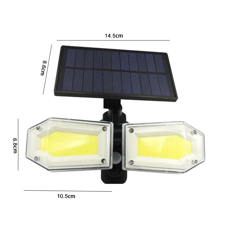 130 COBs Home Lighting Integrated Courtyard Waterproof Double Heads Rotatable Solar Wall Light Street Light - Solar Lights by buy2fix | Online Shopping UK | buy2fix