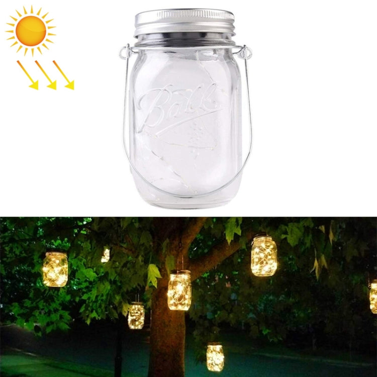 10 LEDs Solar Energy Mason Bottle Cap Pendent Lamp Outdoor Decoration Garden Light, Not Include Bottle Body(Warm White) - Solar Lights by buy2fix | Online Shopping UK | buy2fix