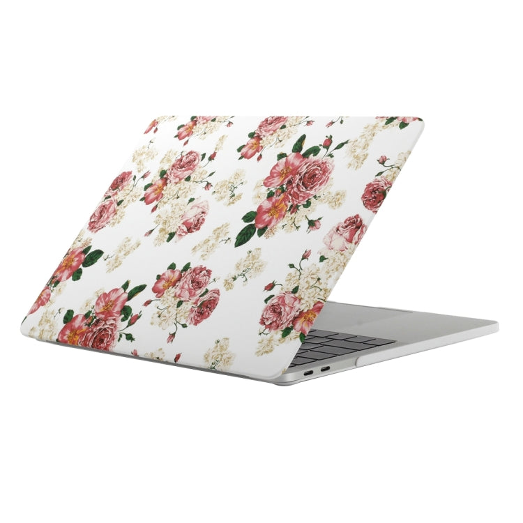 For 2016 New Macbook Pro 15.4 inch A1707 Chinese Rose Pattern Laptop Water Decals PC Protective Case - MacBook Pro Cases by buy2fix | Online Shopping UK | buy2fix