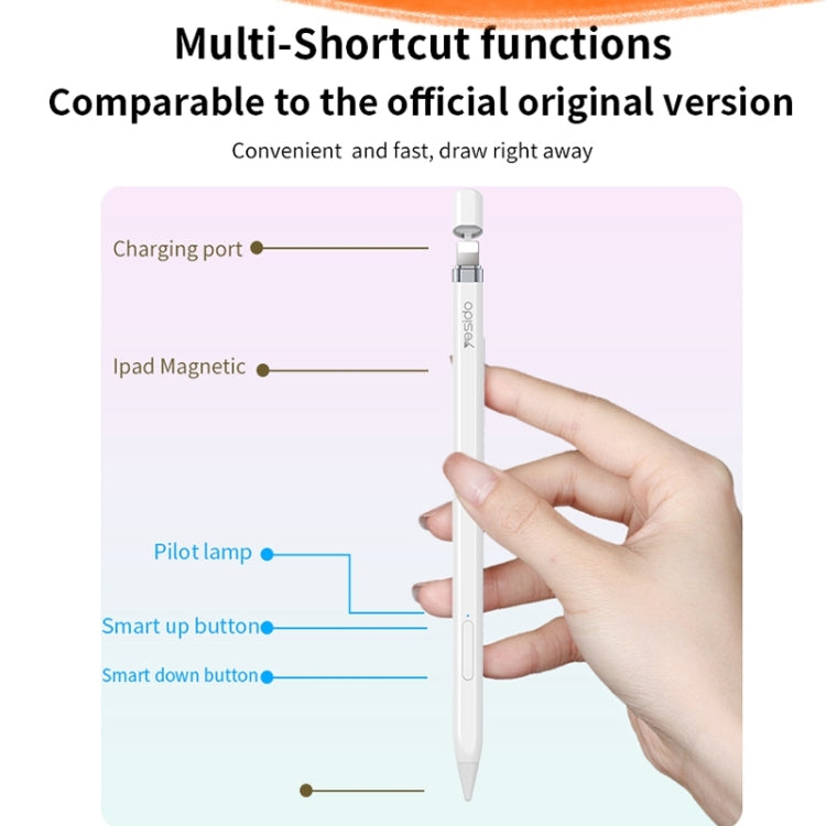 Yesido ST13 8 Pin Interface Multi-function Bluetooth Wireless Stylus Pen Capacitive Pencil for iPad (White) - Stylus Pen by Yesido | Online Shopping UK | buy2fix