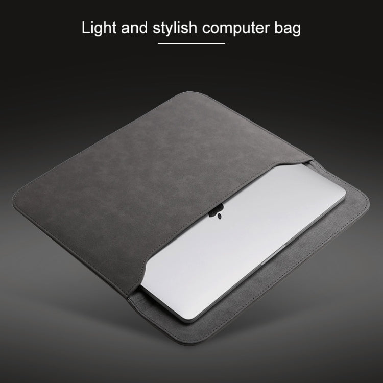 2 in 1 Horizontal Matte Leather Laptop Inner Bag + Power Bag for MacBook Air 13.3 inch A1466 (2012 - 2017) / A1369 (2010 - 2012) / A1502 (2013 - 2015) / A1425 (2012 - 2013)(Light Grey) - Protective Bags by buy2fix | Online Shopping UK | buy2fix