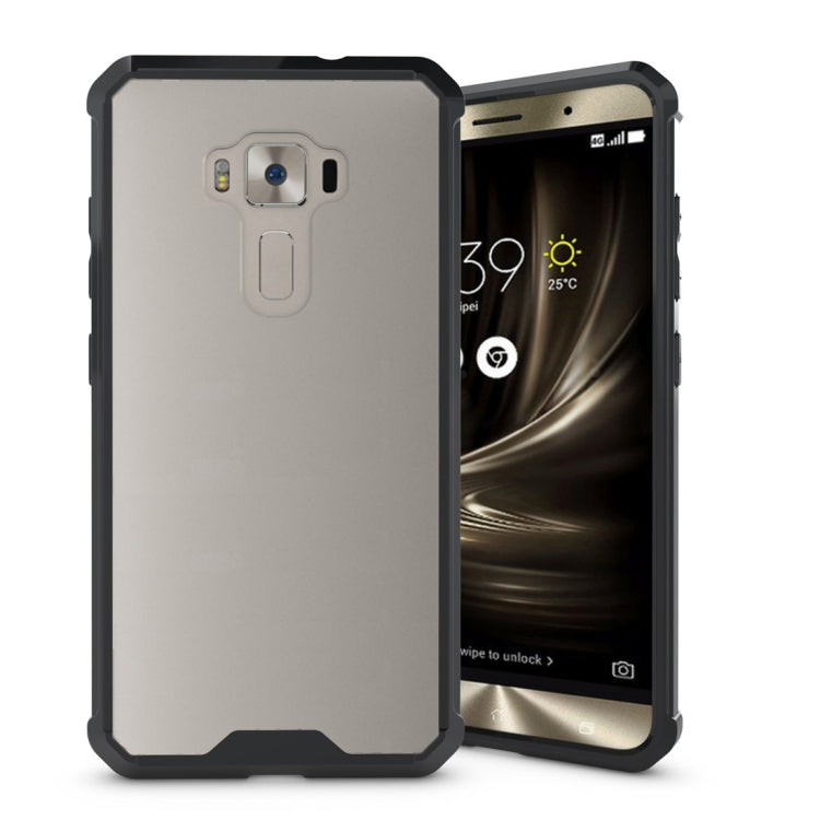 For Asus ZenFone 3 ZE552KL Acrylic + TPU Transparent Armor Protective Case (Black) - ASUS Cases by buy2fix | Online Shopping UK | buy2fix