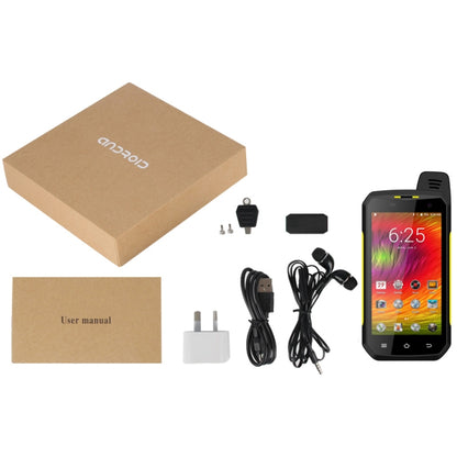 UNIWA B6000 PTT Walkie Talkie Rugged Phone, 4GB+64GB, IP68 Waterproof Dustproof Shockproof, 5000mAh Battery, 4.7 inch Android 9.0 MTK6762 Octa Core up to 2.0GHz, Network: 4G, NFC, OTG (Yellow) - UNIWA by UNIWA | Online Shopping UK | buy2fix