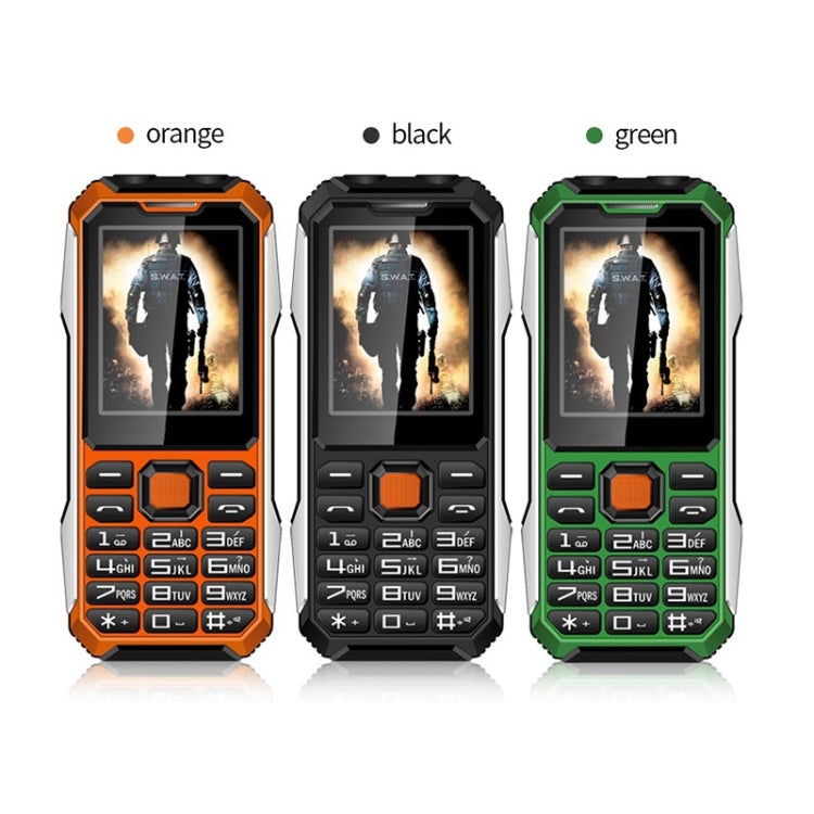 A6 Triple Proofing Elder Phone, Waterproof Shockproof Dustproof, 6800mAh Battery, 2.4 inch, 21 Keys, Bluetooth, LED Flashlight, FM, SOS, Dual SIM, Network: 2G(Green) - Others by buy2fix | Online Shopping UK | buy2fix