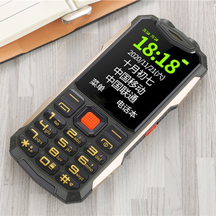 K1 Triple Proofing Elder Phone, Waterproof Shockproof Dustproof, 4800mAh Battery, 2.4 inch, 21 Keys, Bluetooth, LED Flashlight, FM, SOS, Dual SIM, Network: 2G (Green) - Others by buy2fix | Online Shopping UK | buy2fix