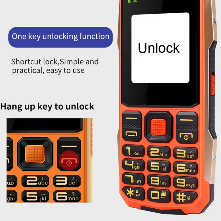 K1 Triple Proofing Elder Phone, Waterproof Shockproof Dustproof, 4800mAh Battery, 2.4 inch, 21 Keys, Bluetooth, LED Flashlight, FM, SOS, Dual SIM, Network: 2G (Red) - Others by buy2fix | Online Shopping UK | buy2fix