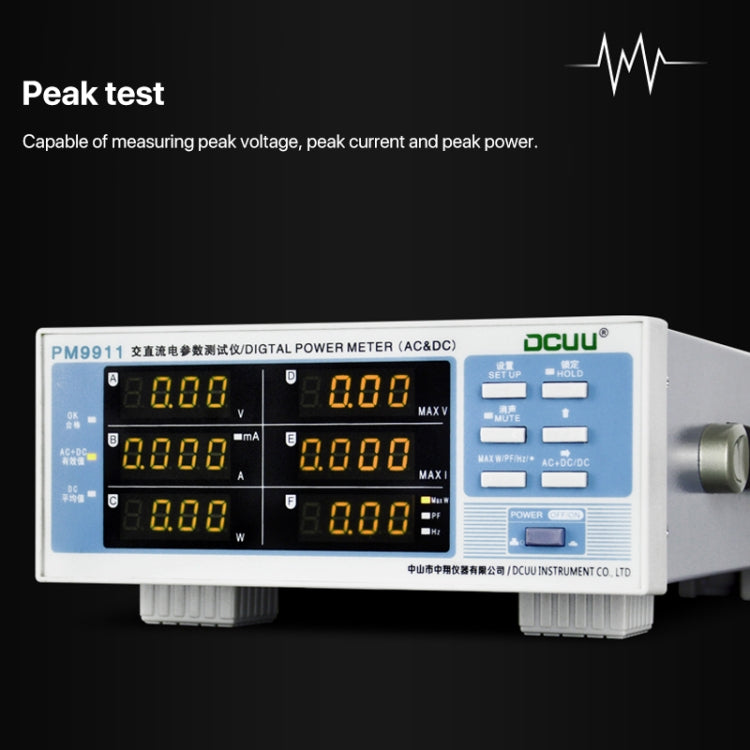 DCUU PM9911 Intelligent Electrical Parameters Measuring Instrument(EU Plug) - Current & Voltage Tester by buy2fix | Online Shopping UK | buy2fix