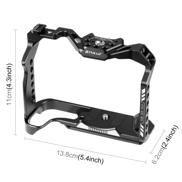 For Canon EOS R10 PULUZ Metal Camera Cage Stabilizer Rig (Black) - Camera Cage by PULUZ | Online Shopping UK | buy2fix