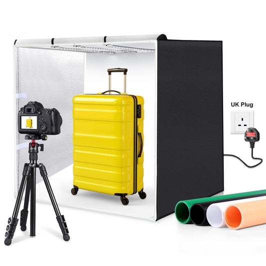 PULUZ 80cm Folding Portable 90W 14000LM High CRI White Light Photo Lighting Studio Shooting Tent Box Kit with 4 Colors Black, White, Orange, Green Backdrops (UK Plug) -  by PULUZ | Online Shopping UK | buy2fix