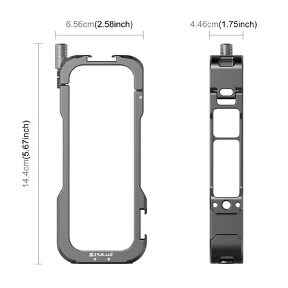 For Insta360 X4 PULUZ Metal Protective Cage Rig Housing Frame with Lens Cover (Black) - Mount & Holder by PULUZ | Online Shopping UK | buy2fix