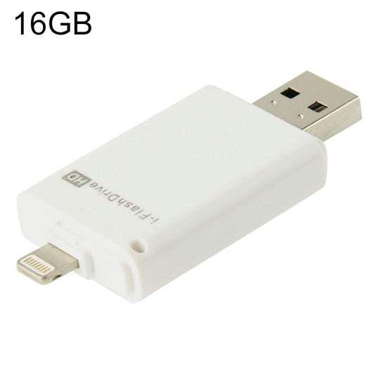 16GB i-Flash Driver HD U Disk USB Drive Memory Stick for iPhone / iPad / iPod touch(White) - U Disk & Card Reader by buy2fix | Online Shopping UK | buy2fix