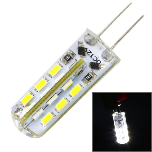 G4 2W 120LM Silicone Corn Light Bulb, 24 LED SMD 3014, White Light, DC 12V - LED Blubs & Tubes by buy2fix | Online Shopping UK | buy2fix