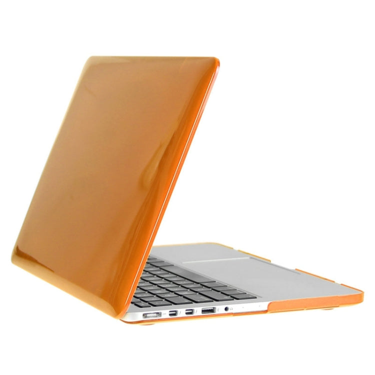 ENKAY for Macbook Pro Retina 15.4 inch (US Version) / A1398 Hat-Prince 3 in 1 Crystal Hard Shell Plastic Protective Case with Keyboard Guard & Port Dust Plug(Orange) - MacBook Pro Cases by ENKAY | Online Shopping UK | buy2fix