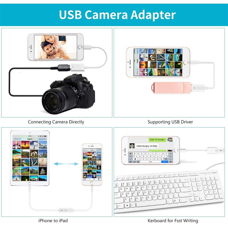 Original Version USB Camera Adapter for iPad / iPhone(White) - Converter & Adapter by buy2fix | Online Shopping UK | buy2fix