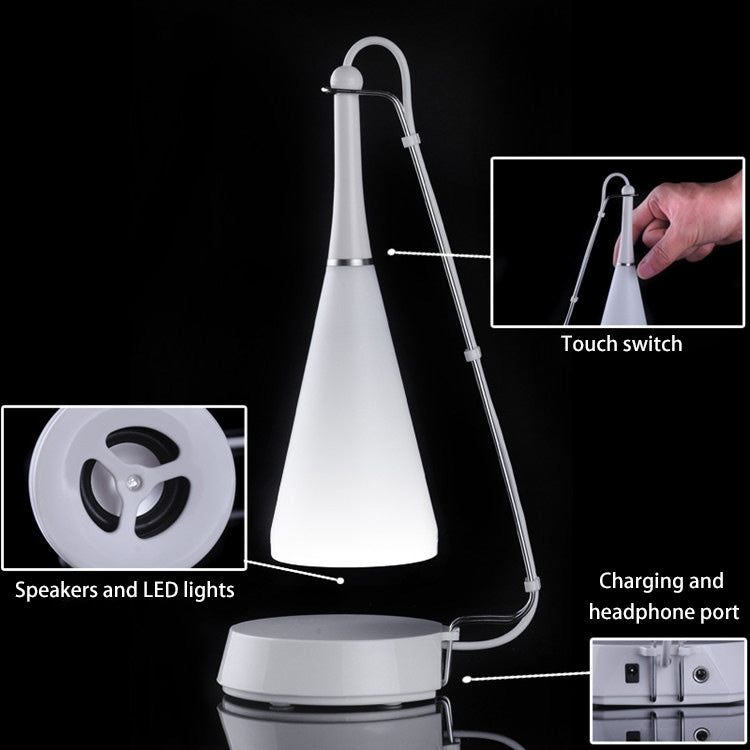 Multifunctional USB LED Desk Lamp, Touch Sensor + Mini Bluetooth V4.0 Speaker(White) - Night Lights by buy2fix | Online Shopping UK | buy2fix