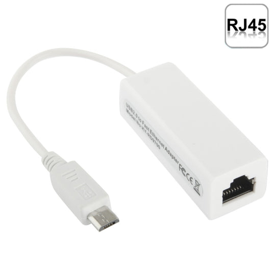 Micro USB 2.0 Ethernet Adapter for Tablet PC / Android TV, Length: 20cm(White) - Other Accessories by buy2fix | Online Shopping UK | buy2fix