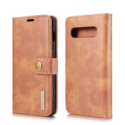 DG.MING Crazy Horse Texture Flip Detachable Magnetic Leather Case for Samsung Galaxy S10, with Holder & Card Slots & Wallet(Brown) - Galaxy Phone Cases by DG.MING | Online Shopping UK | buy2fix