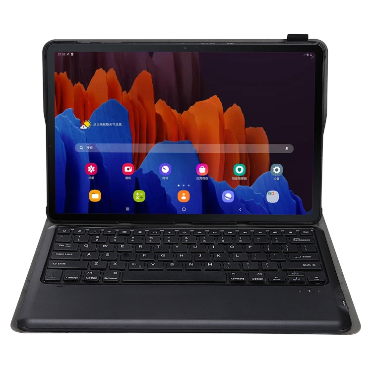 A970 Detachable Bluetooth Keyboard Ultrathin Horizontal Flip Leather Tablet Case for Samsung Galaxy Tab S7 FE T730 / T736 / S7+ T970 / T975 / T976(Black) - Samsung Keyboard by buy2fix | Online Shopping UK | buy2fix