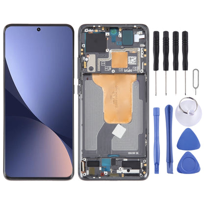 For Xiaomi 12 Original AMOLED Material LCD Screen Digitizer Full Assembly with Frame (Black) - LCD Screen by buy2fix | Online Shopping UK | buy2fix