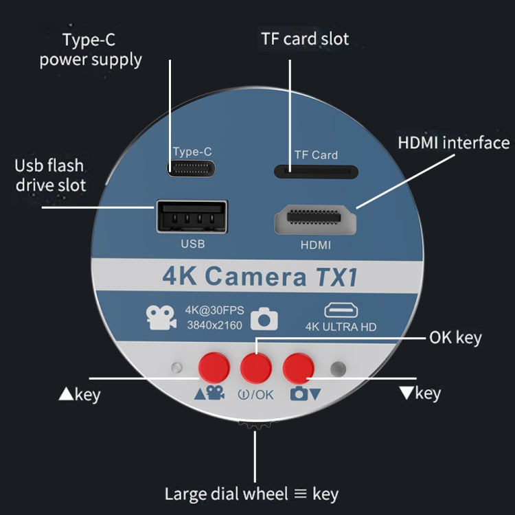 Kaisi TX1 IMX678 Sensor 55MP 4K Ultra HD Industry Microscope Camera - Microscope Magnifier Series by Kaisi | Online Shopping UK | buy2fix