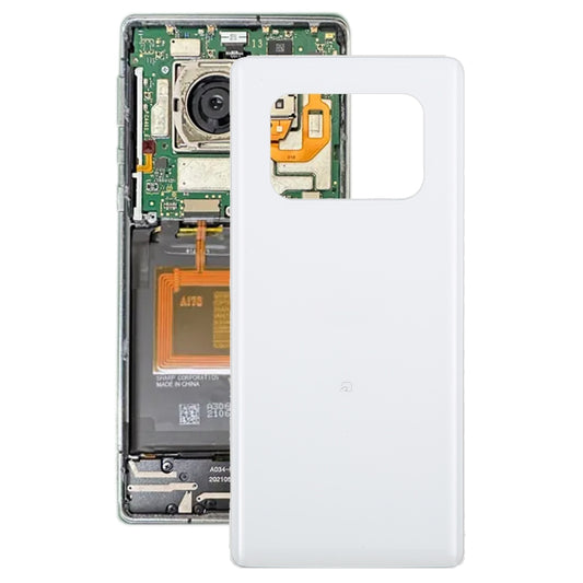 For Sharp Aquos R6 Original Battery Back Cover(White) - Others by buy2fix | Online Shopping UK | buy2fix