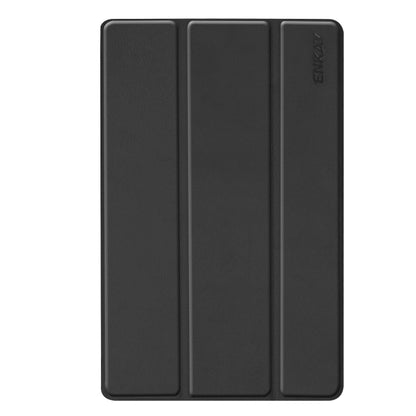 ENKAY PU Leather + Plastic Bottom Case with Three-folding Holder for Galaxy Tab A 10.1 (2019) T510 / T515(Black) - Tab A 10.1 (2019) T510 / T515 by ENKAY | Online Shopping UK | buy2fix