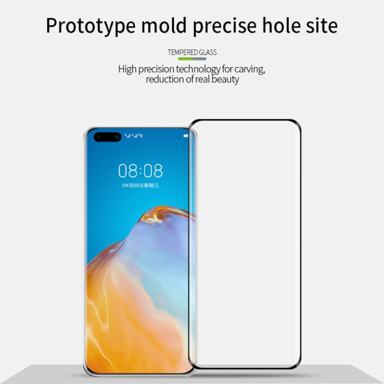 For Huawei P40 Pro / P40 Pro+ MOFI 9H 3D Explosion Proof Thermal Bending Full Screen Covered Tempered Glass Film(Black) - Huawei Tempered Glass by MOFI | Online Shopping UK | buy2fix