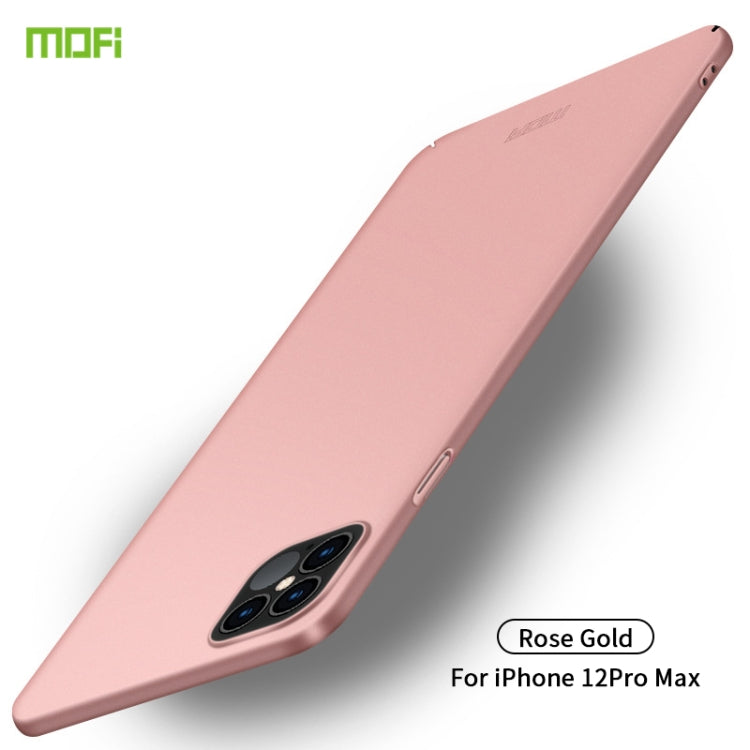 For iPhone 12 Pro Max MOFI Frosted PC Ultra-thin Hard Case(Rose gold) - iPhone 12 Pro Max Cases by MOFI | Online Shopping UK | buy2fix