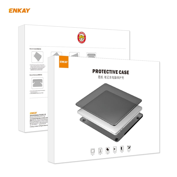 ENKAY 3 in 1 Crystal Laptop Protective Case + US Version TPU Keyboard Film + Anti-dust Plugs Set for MacBook Pro 15.4 inch A1707 & A1990 (with Touch Bar)(Transparent) - MacBook Pro Cases by ENKAY | Online Shopping UK | buy2fix