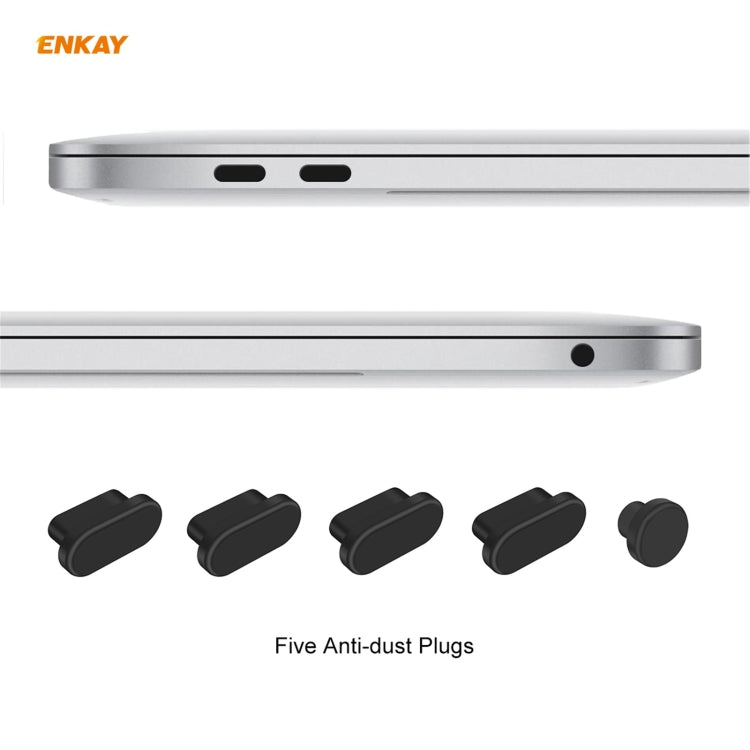 ENKAY 3 in 1 Matte Laptop Protective Case + US Version TPU Keyboard Film + Anti-dust Plugs Set for MacBook Air 13.3 inch A2179 & A2337 (2020)(Grey) - MacBook Air Cases by ENKAY | Online Shopping UK | buy2fix