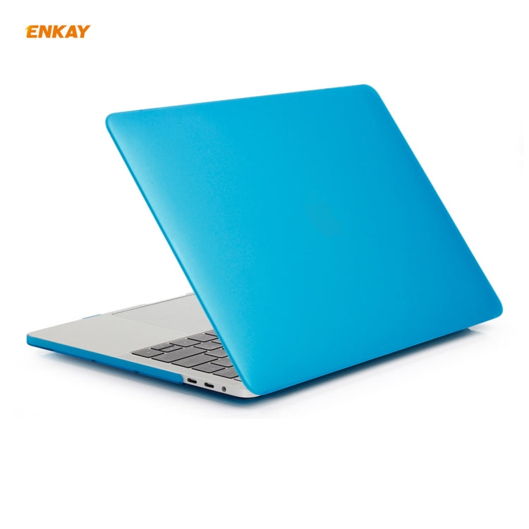 ENKAY 3 in 1 Matte Laptop Protective Case + US Version TPU Keyboard Film + Anti-dust Plugs Set for MacBook Pro 16 inch A2141 (with Touch Bar)(Light Blue) - MacBook Pro Cases by ENKAY | Online Shopping UK | buy2fix