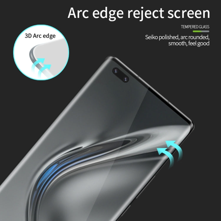 For Honor V40 PINWUYO 9H 3D Hot Bending Tempered Glass Film(Black) - Honor Tempered Glass by PINWUYO | Online Shopping UK | buy2fix