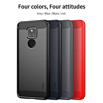 For Motorola Moto G Play 2021 MOFI Gentleness Series Brushed Texture Carbon Fiber Soft TPU Case(Red) - Motorola Cases by MOFI | Online Shopping UK | buy2fix