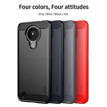 For Nokia 1.4 MOFI Gentleness Series Brushed Texture Carbon Fiber Soft TPU Case(Red) - Nokia Cases by MOFI | Online Shopping UK | buy2fix