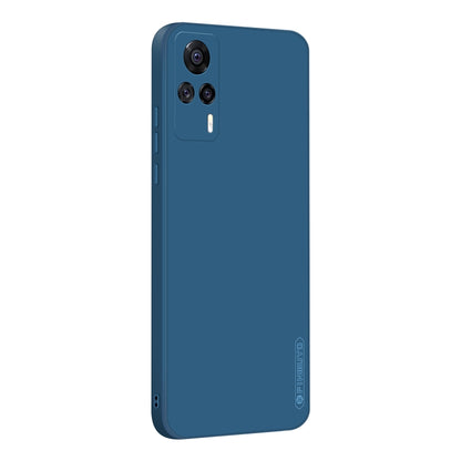 For vivo S9e PINWUYO Touching Series Liquid Silicone TPU Shockproof Case(Blue) - OPPO Cases by PINWUYO | Online Shopping UK | buy2fix