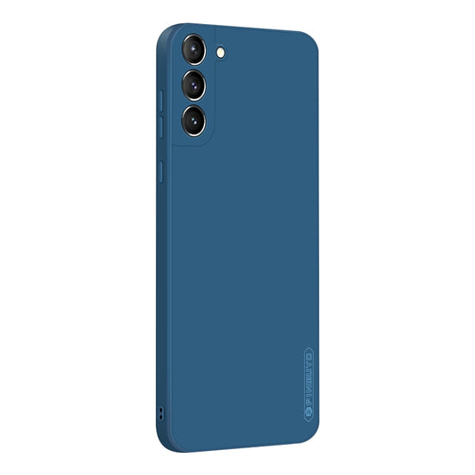 For Samsung Galaxy S21 5G PINWUYO Touching Series Liquid Silicone TPU Shockproof Case(Blue) - Galaxy S21 5G Cases by PINWUYO | Online Shopping UK | buy2fix